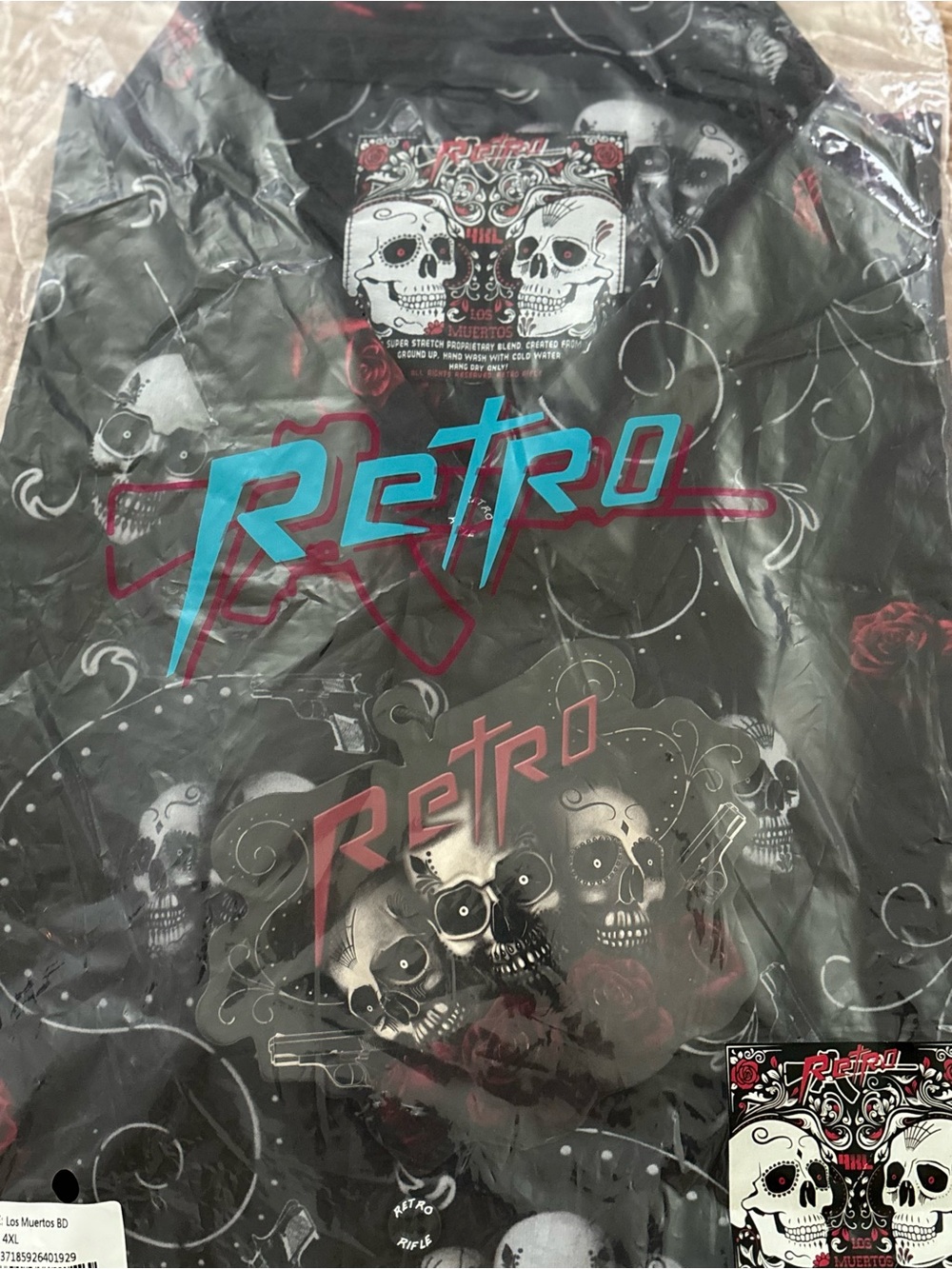Retro Rifle Los Muertos Button Down - 4XL - Picture 9 of 10